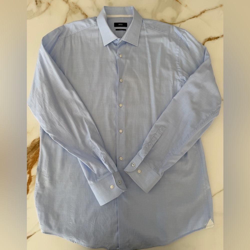 Hugo Boss Blue Men's Dress Shirt